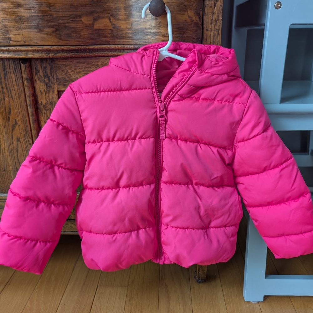 Kids Pink Puffer Jacket